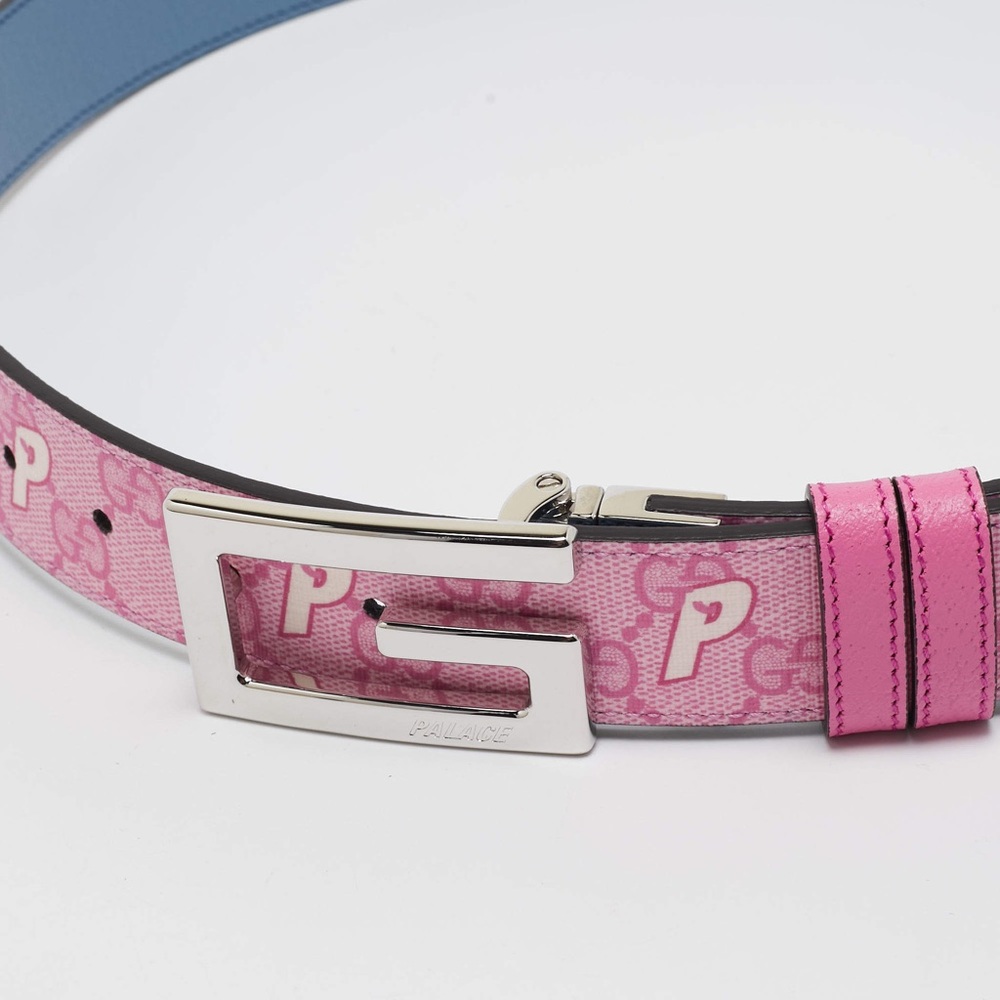 GUCCI X PALACE reversible Leather belt NEW - Picture 9 of 9